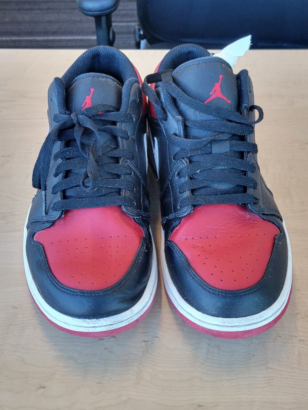 Air Jordan 1 Low in the Alternate Bred Toe colourway